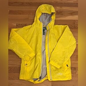 L.L. Bean Kids Bright Yellow classic Raincoat, size 10